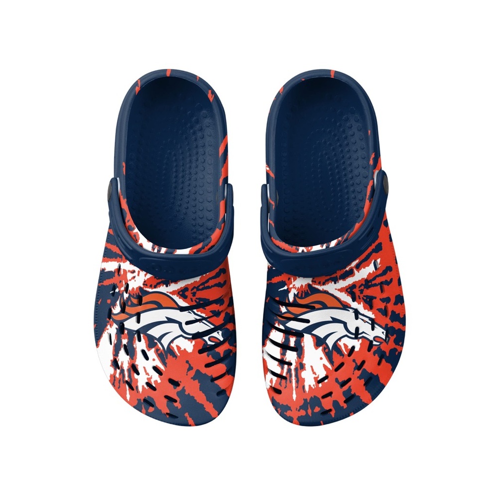 FOCO • Denver Broncos Tie-Dye Clogs with Strap
